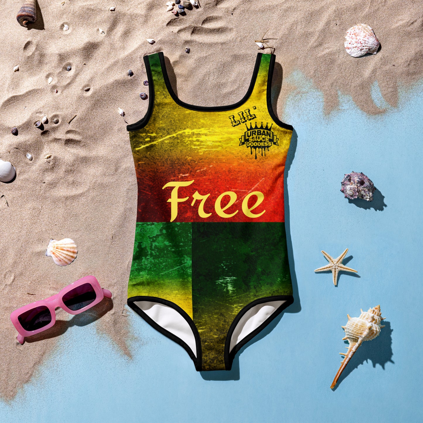 Lil' Sauce Goddess Toddler Free Swimsuit