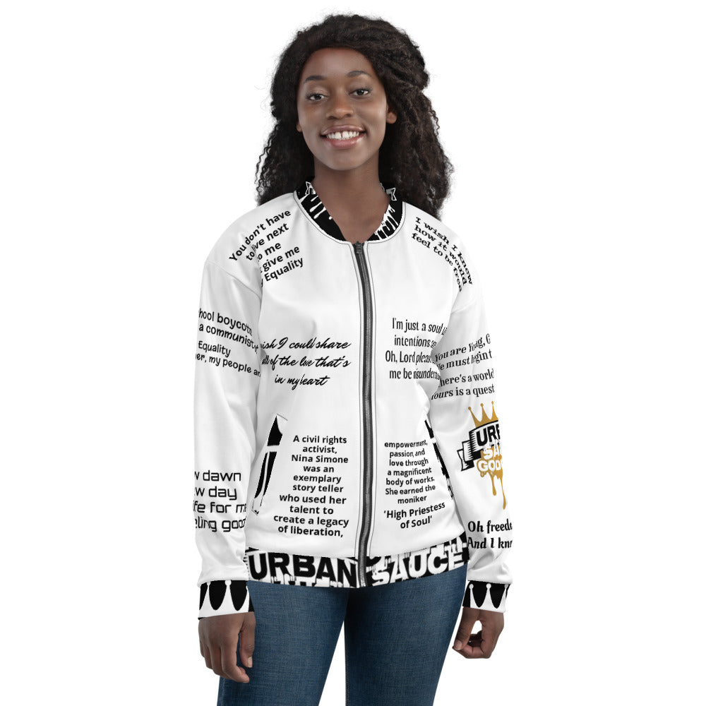 Sauce Goddess Nina Simone Bomber Jacket