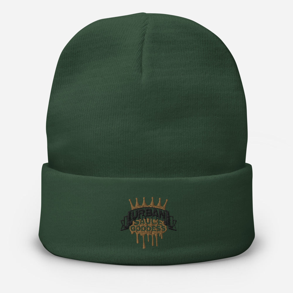Sauce Goddess Embroidered Beanie