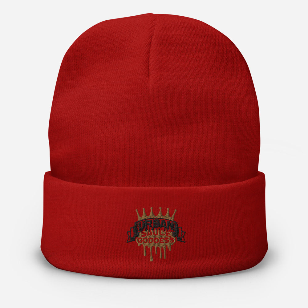 Sauce Goddess Embroidered Beanie