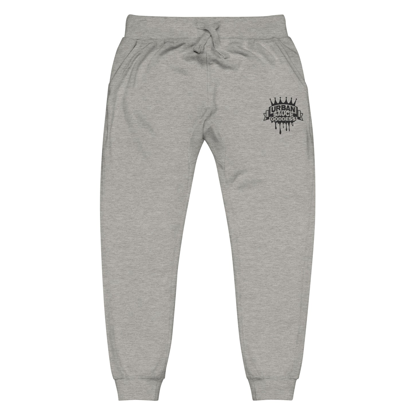 Sauce Goddess black logo fleece sweatpants
