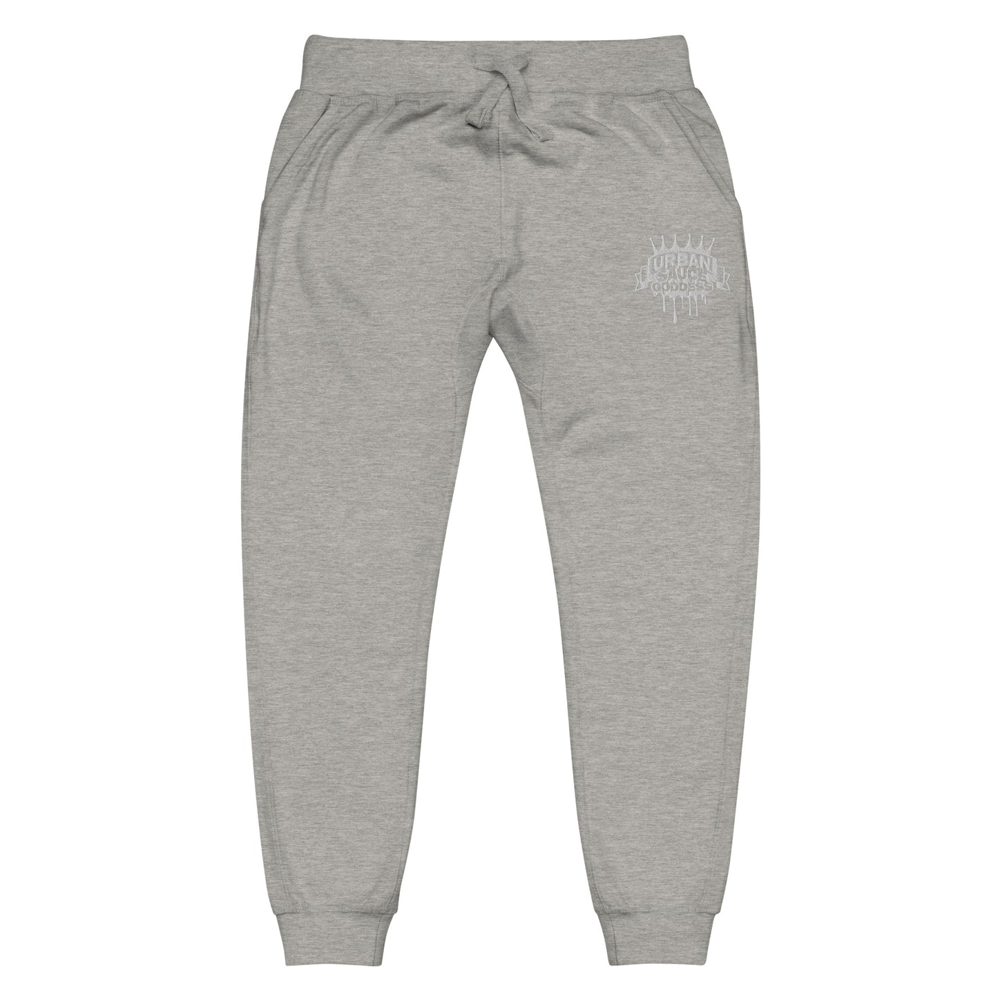 Sauce Goddess White Logo fleece sweatpants