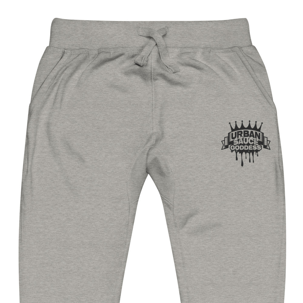 Sauce Goddess black logo fleece sweatpants