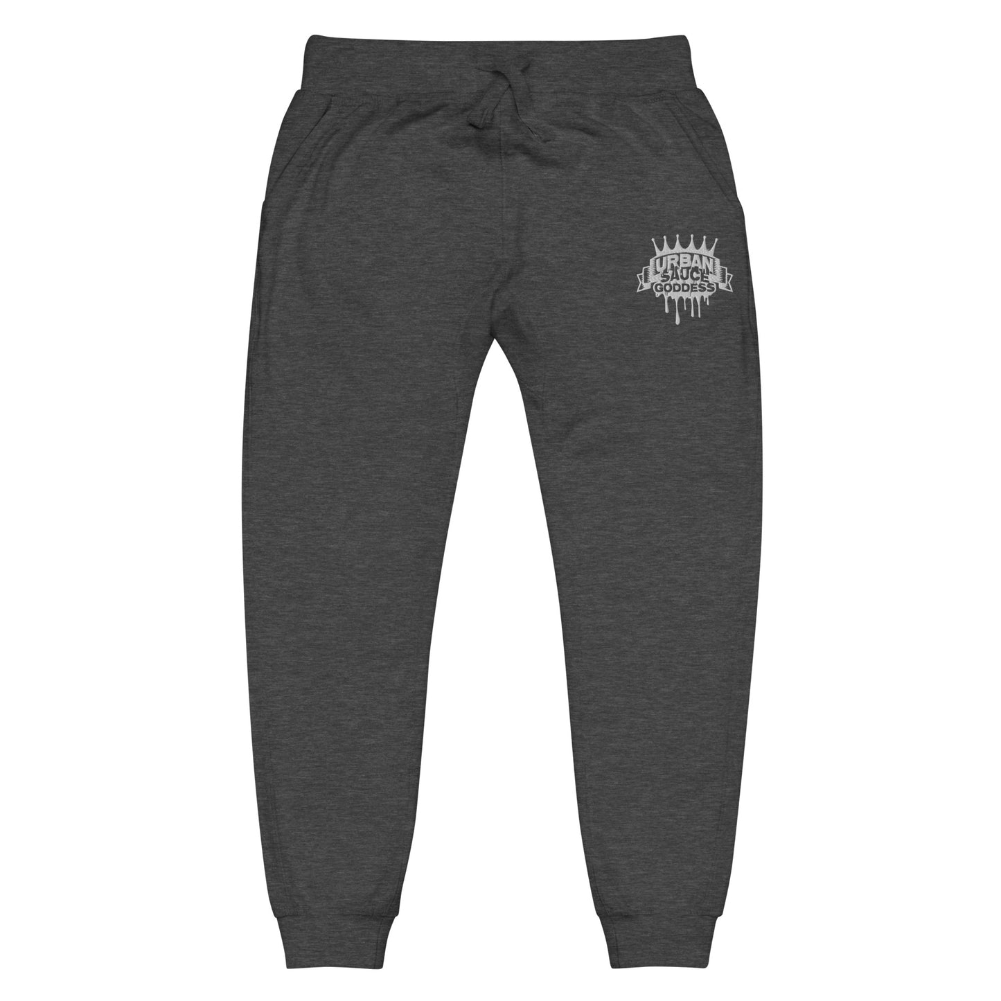 Sauce Goddess White Logo fleece sweatpants