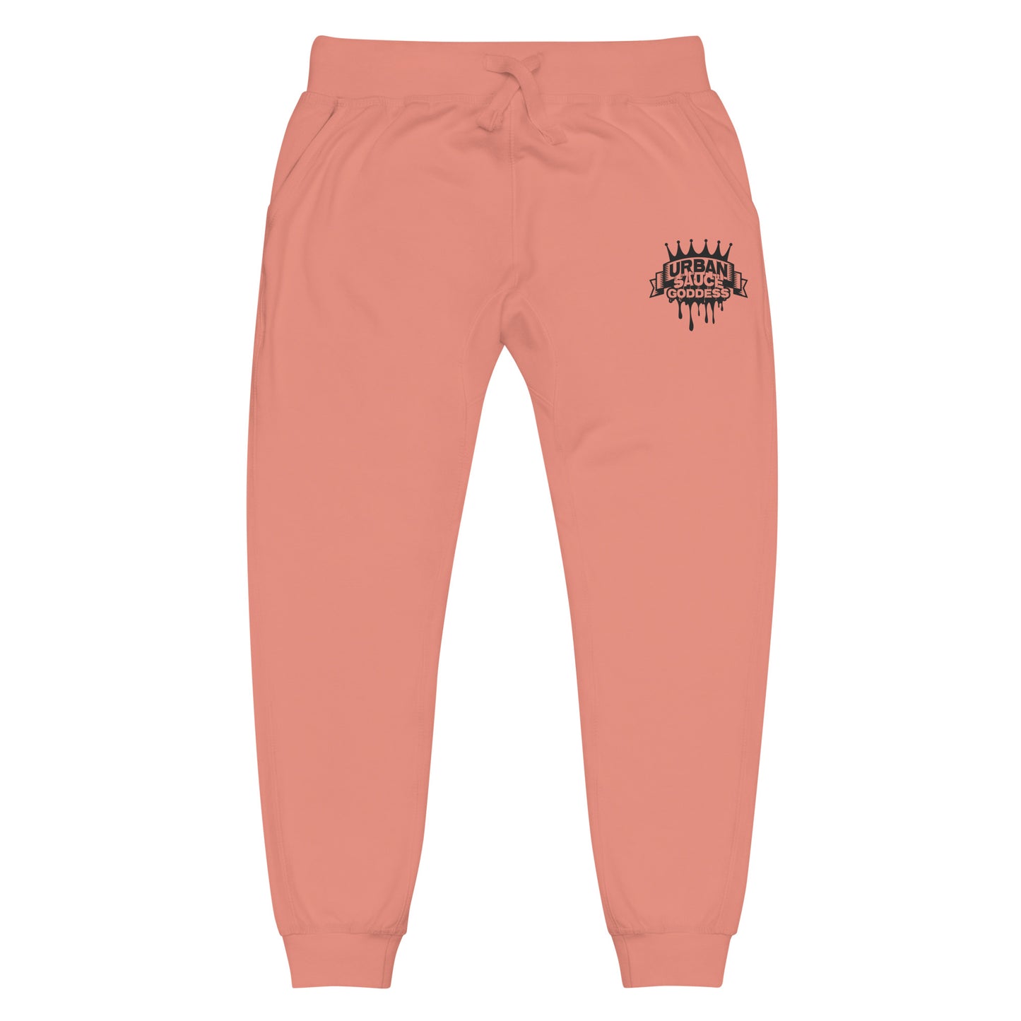 Sauce Goddess black logo fleece sweatpants