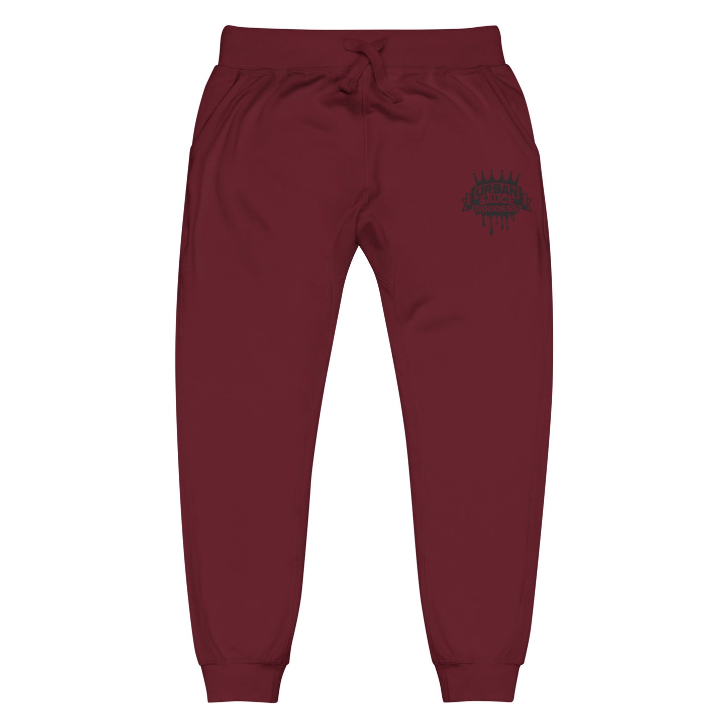Sauce Goddess black logo fleece sweatpants