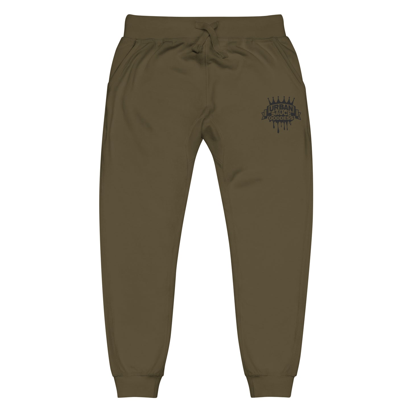Sauce Goddess black logo fleece sweatpants