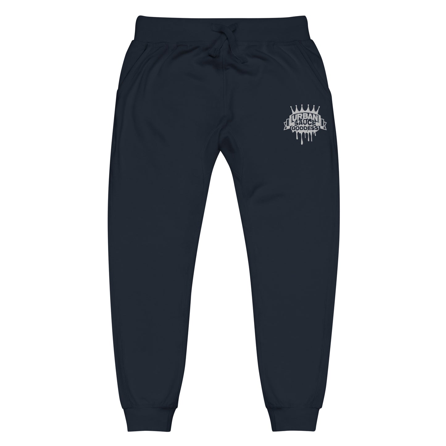 Sauce Goddess White Logo fleece sweatpants