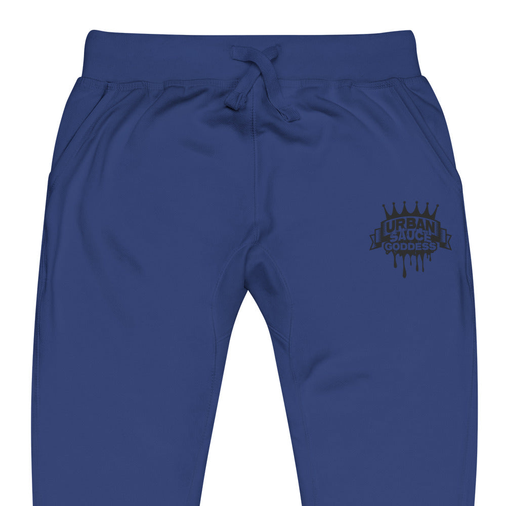 Sauce Goddess black logo fleece sweatpants