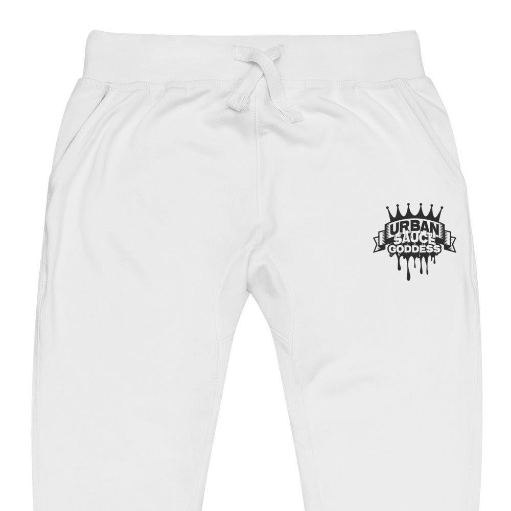 Sauce Goddess black logo fleece sweatpants