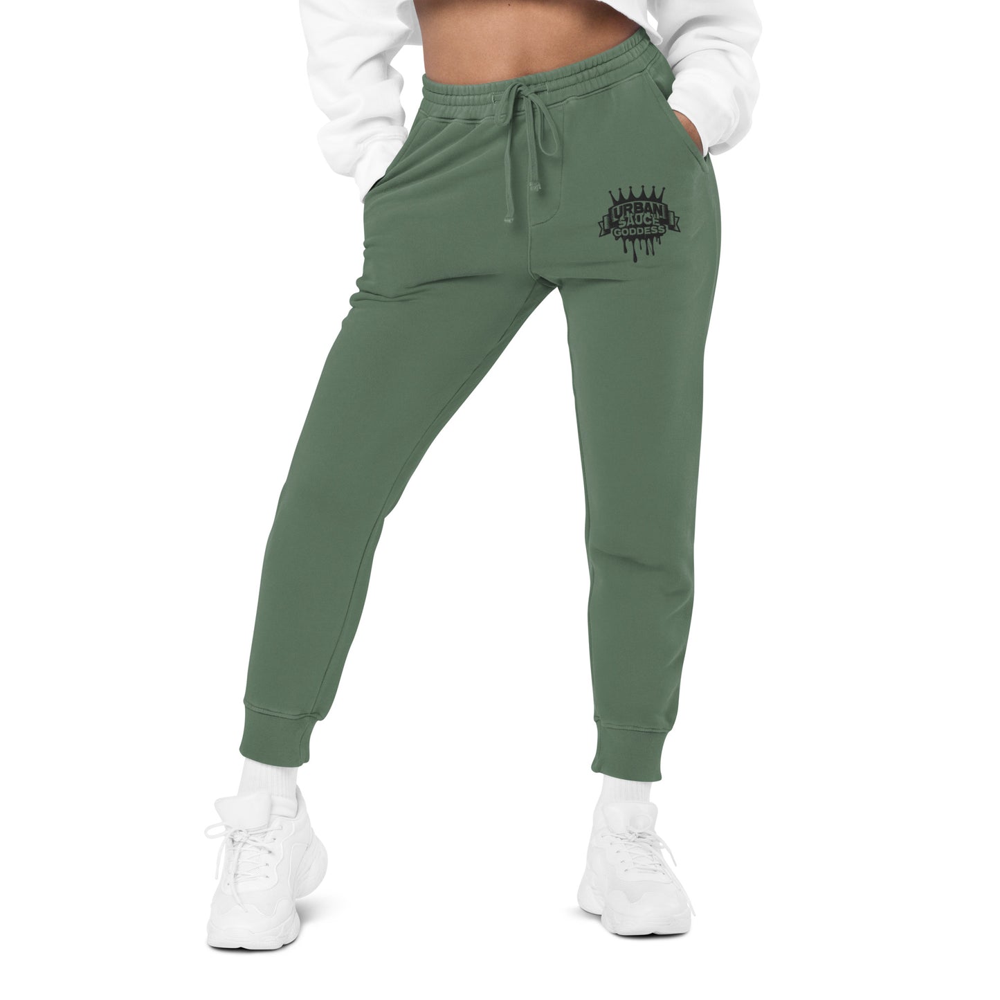 Sauce Goddess black logo pigment-dyed sweatpants