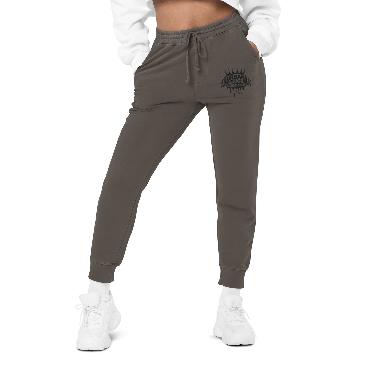 Sauce Goddess black logo pigment-dyed sweatpants