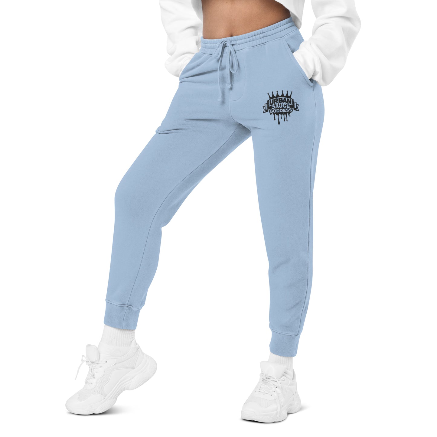 Sauce Goddess black logo pigment-dyed sweatpants