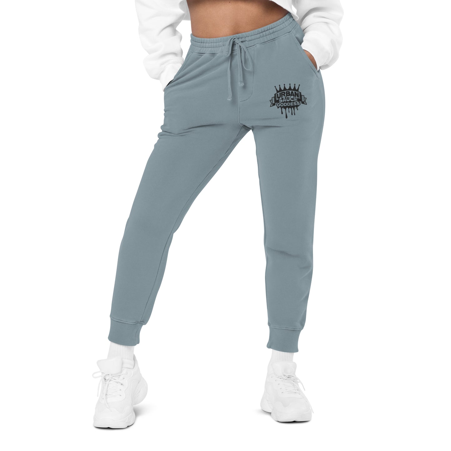 Sauce Goddess black logo pigment-dyed sweatpants