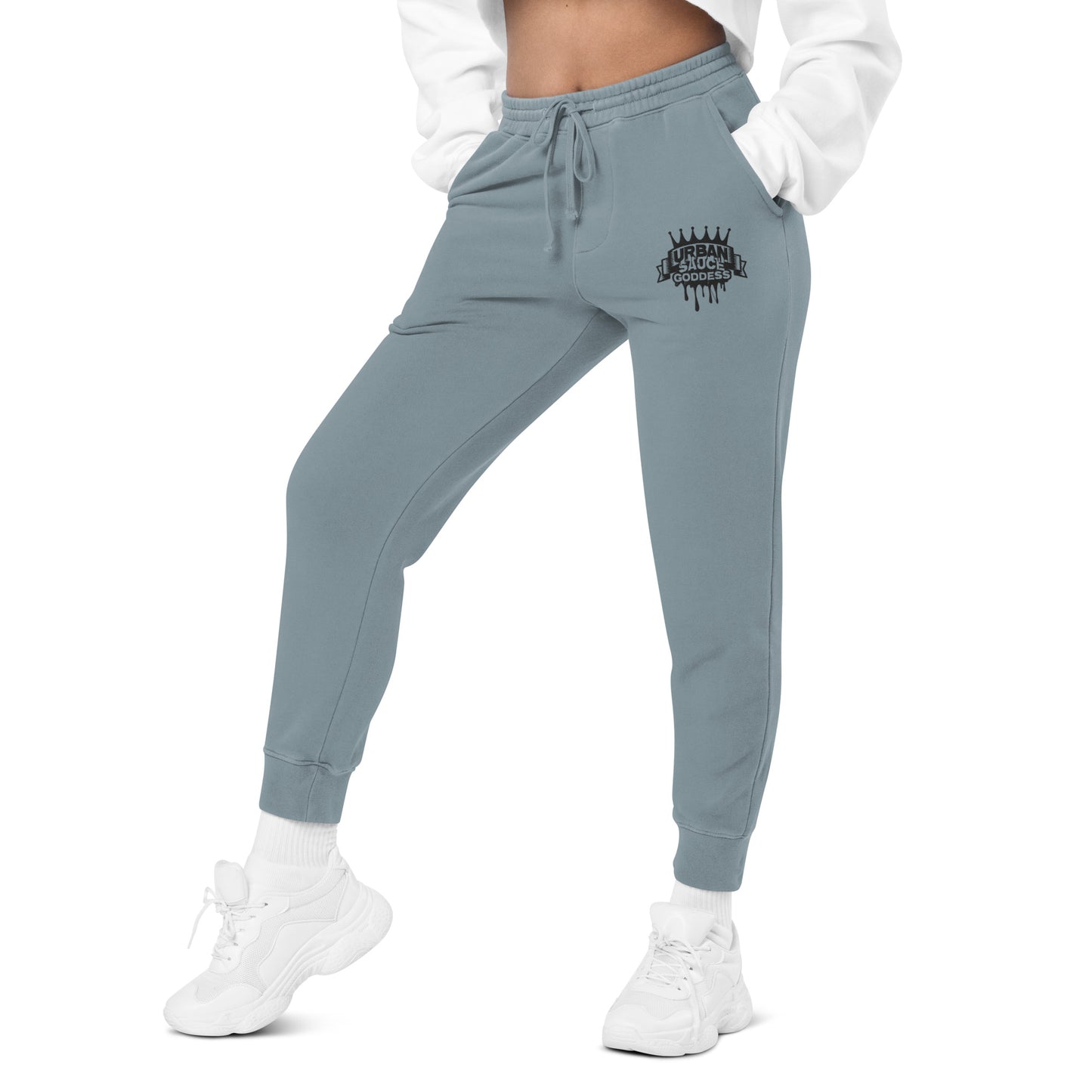 Sauce Goddess black logo pigment-dyed sweatpants