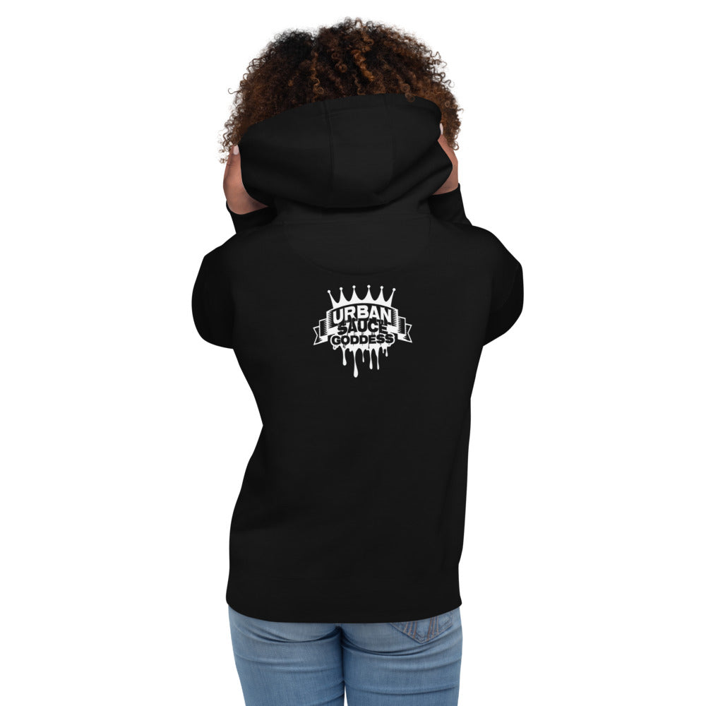 Sauce Goddess Black Hoodie-Motherhood