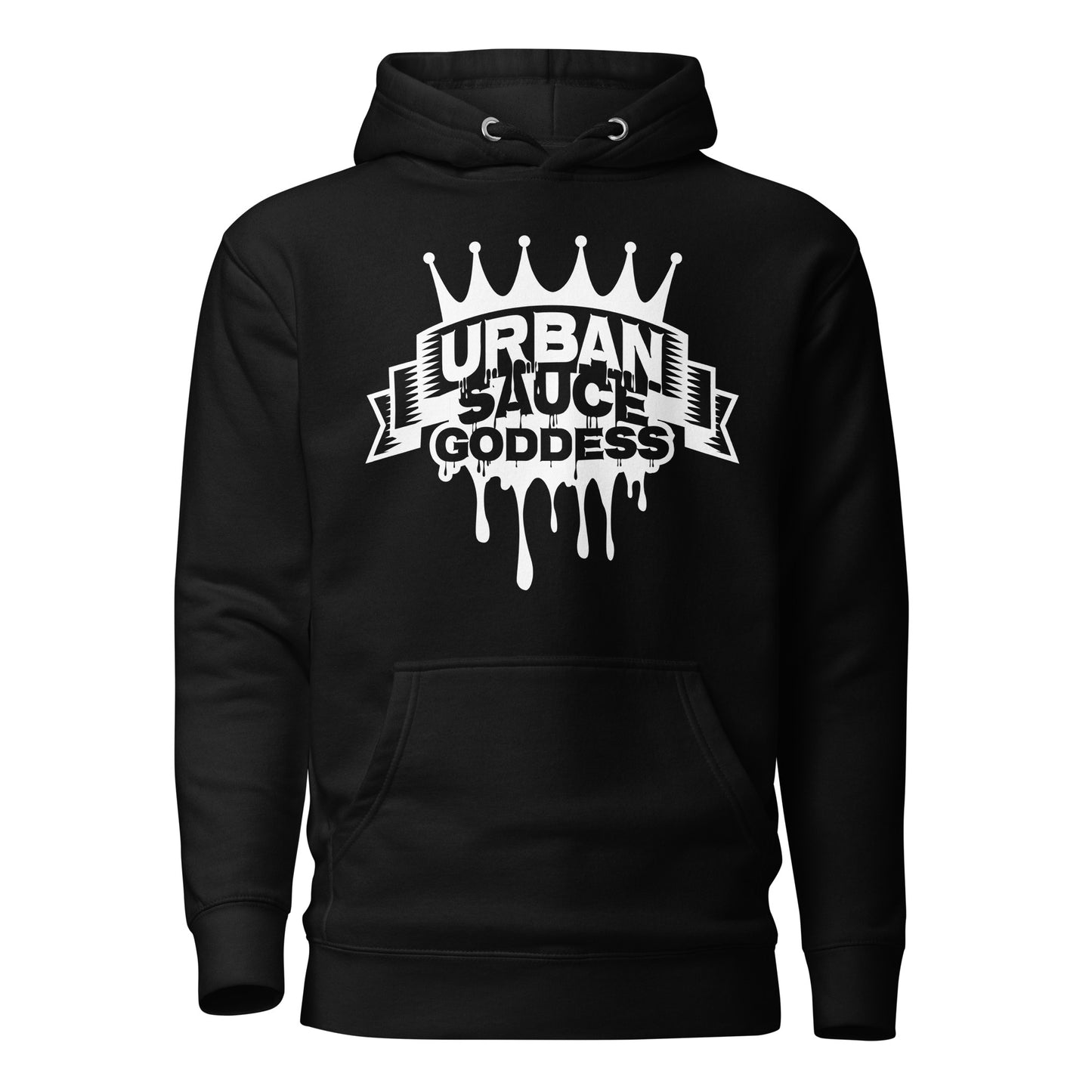 Sauce Goddess White Logo Hoodie