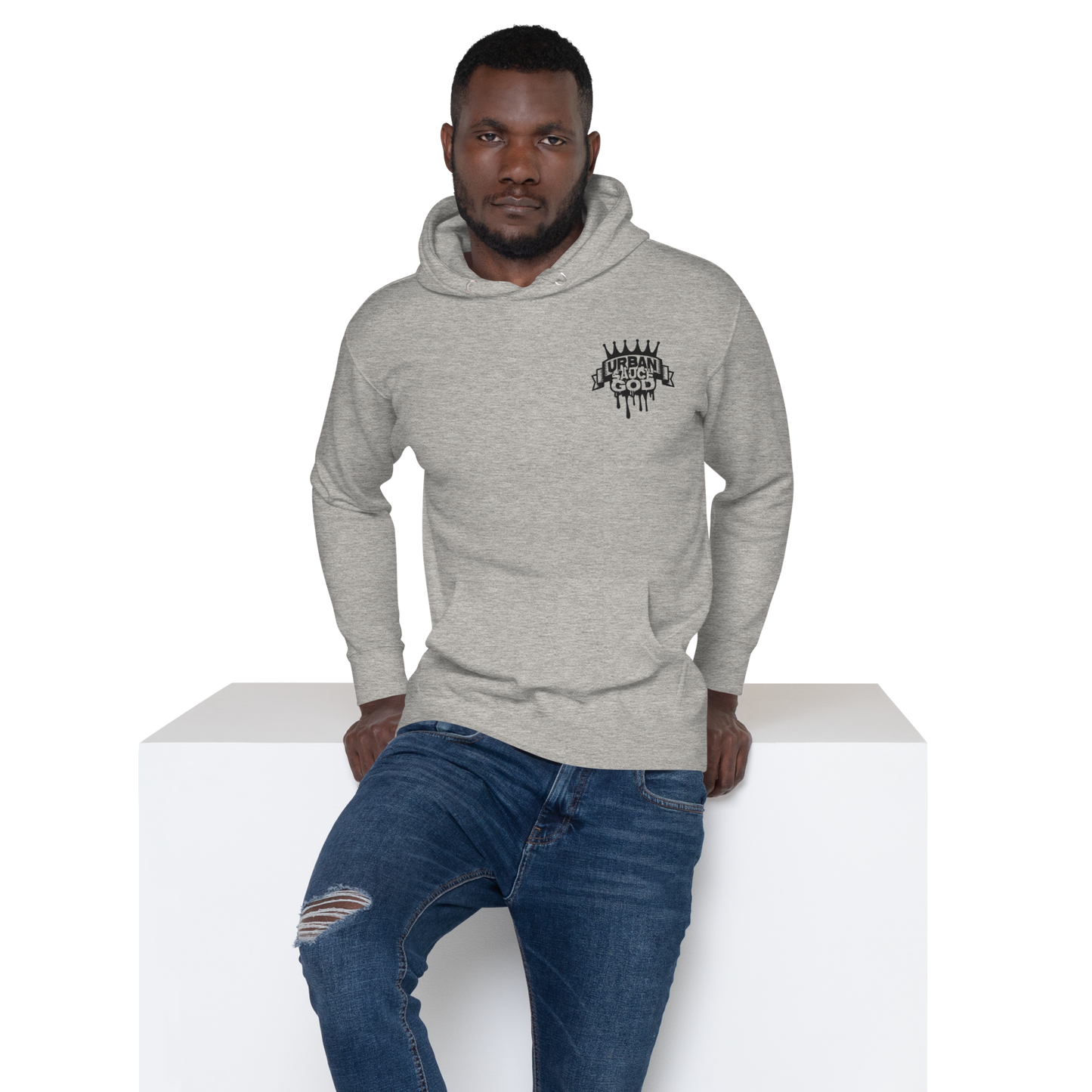 Sauce God Black Embroidered Logo Hoodie