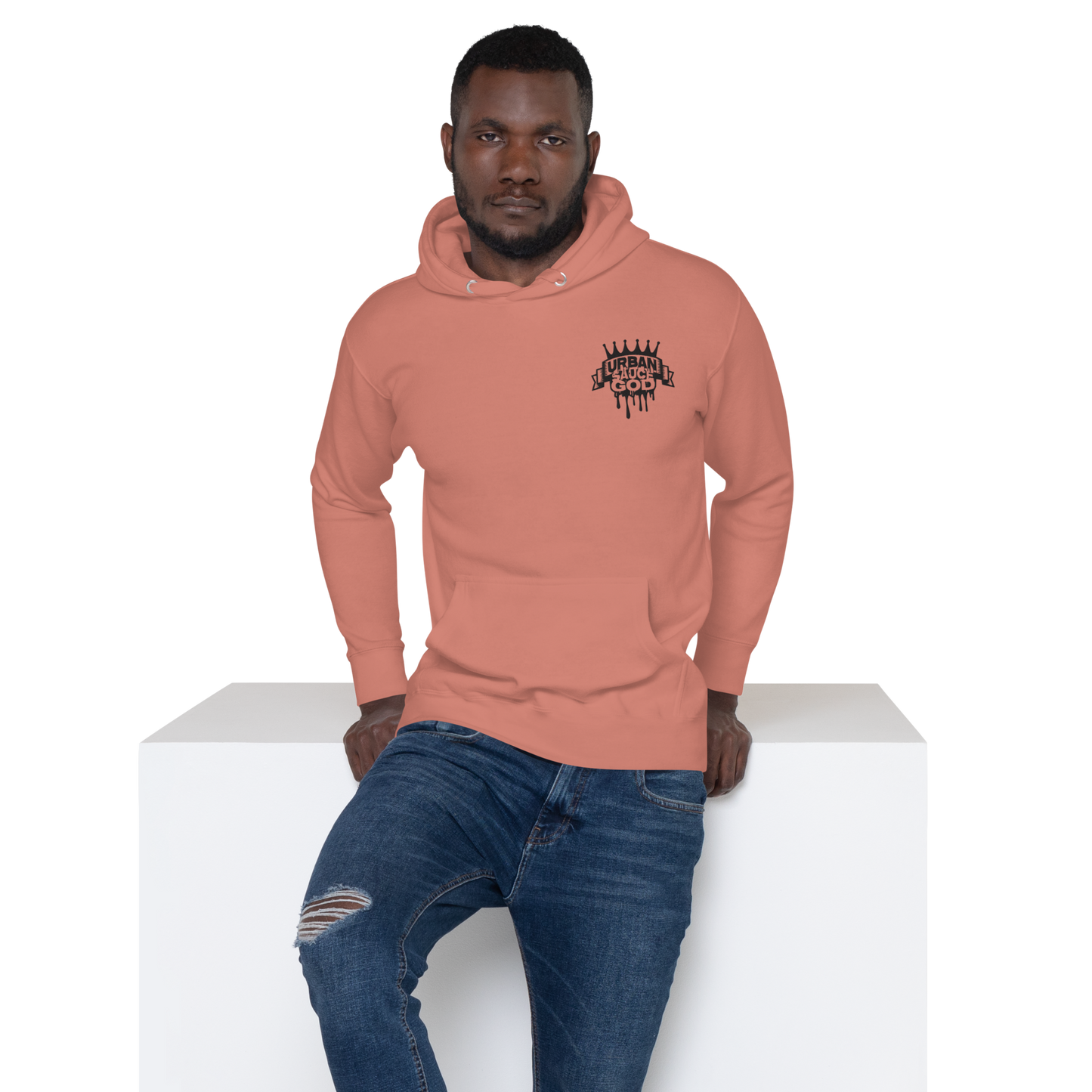 Sauce God Black Embroidered Logo Hoodie