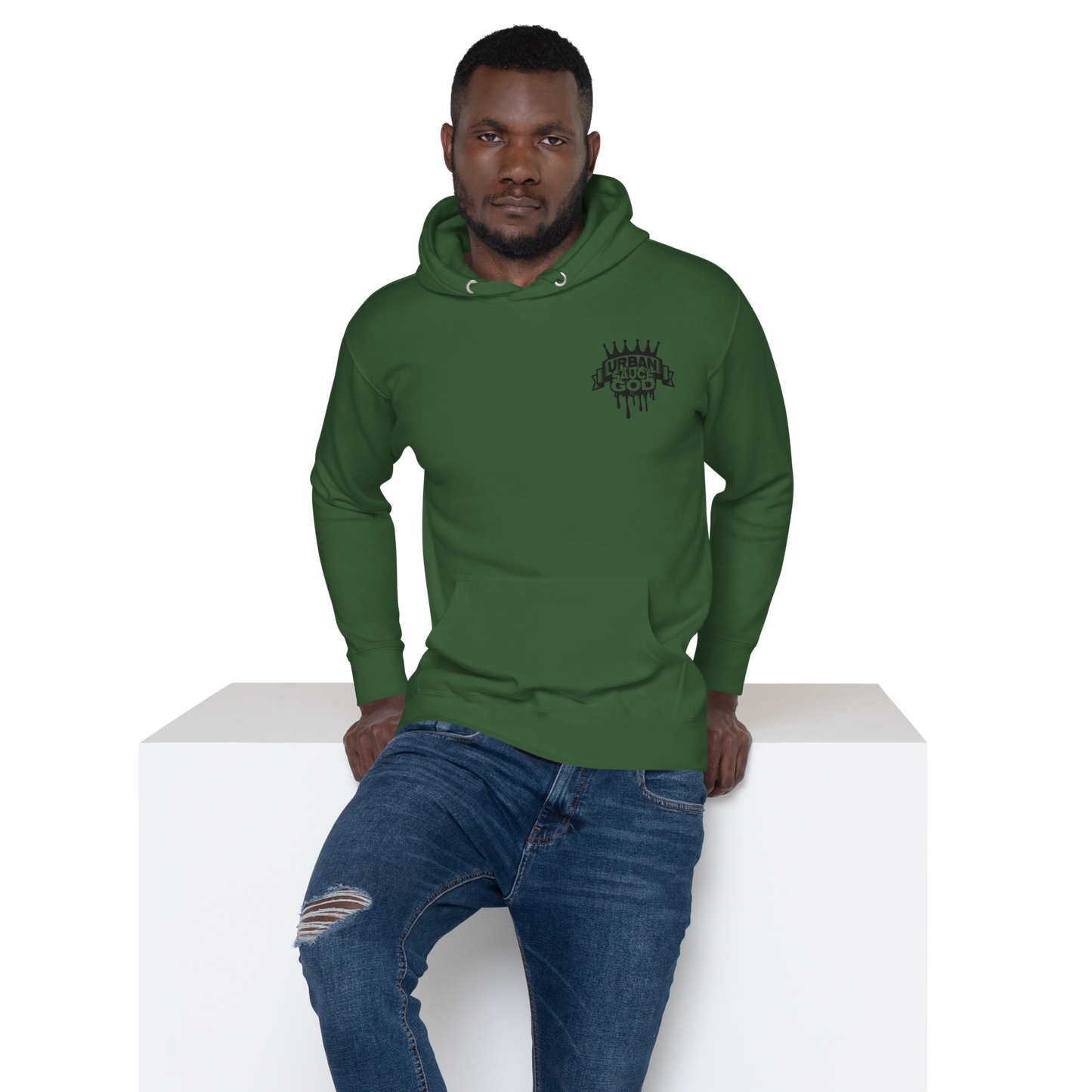 Sauce God Black Embroidered Logo Hoodie