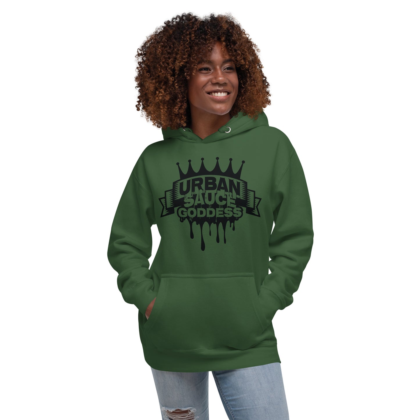 Sauce Goddess Black Logo Hoodie