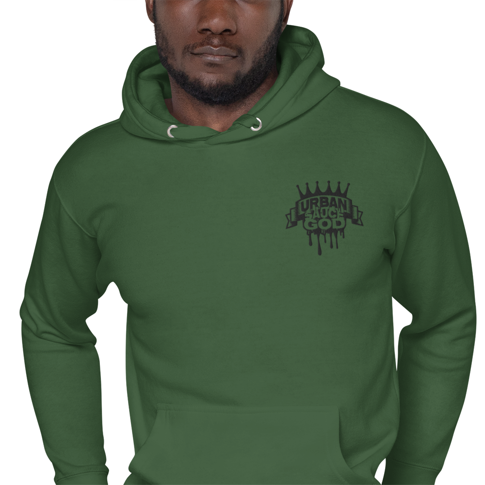 Sauce God Black Embroidered Logo Hoodie