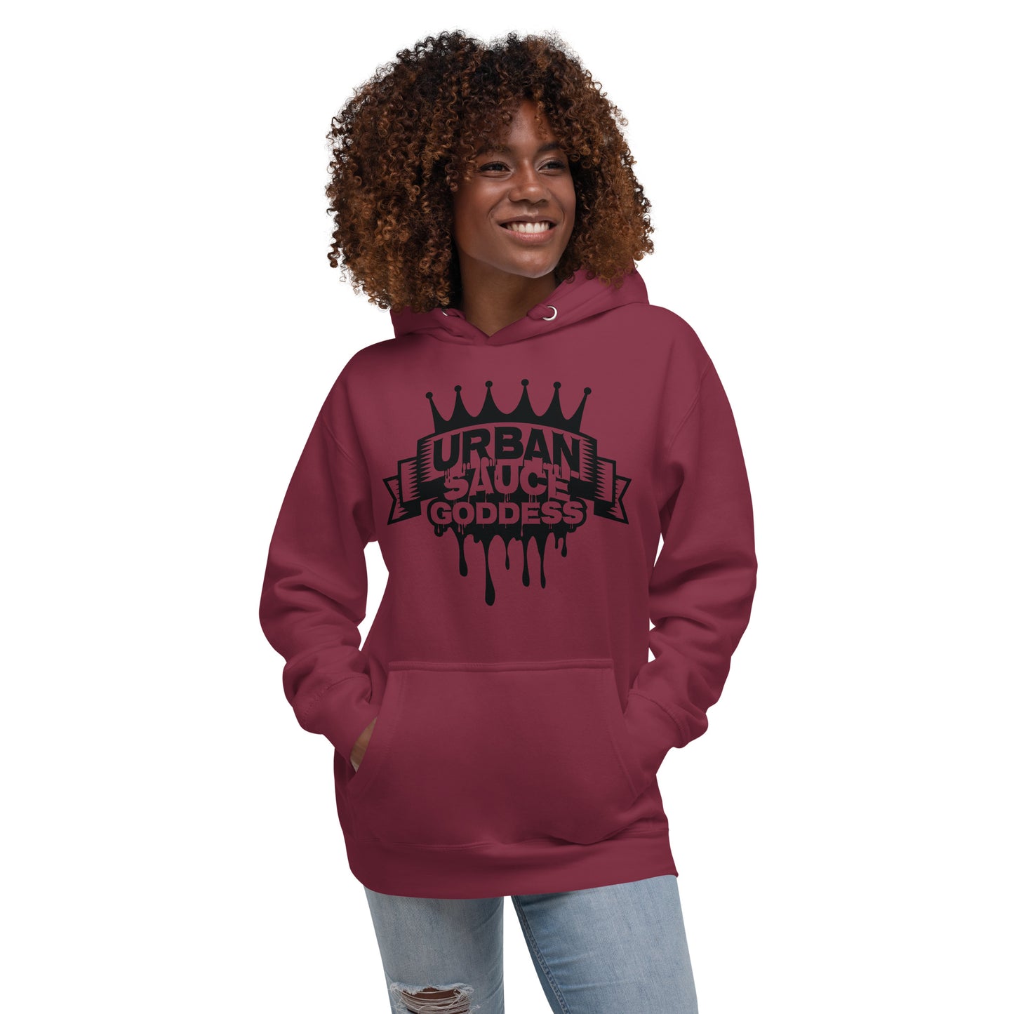 Sauce Goddess Black Logo Hoodie
