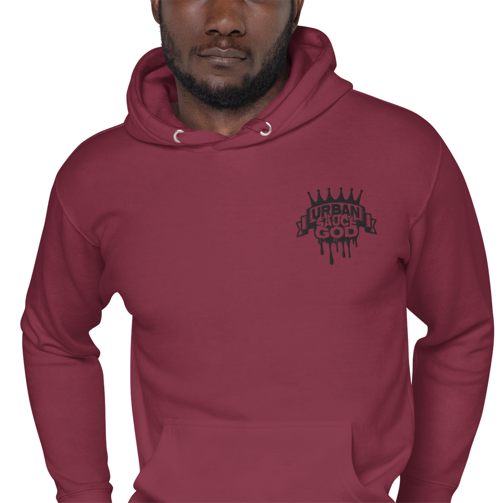 Sauce God Black Embroidered Logo Hoodie