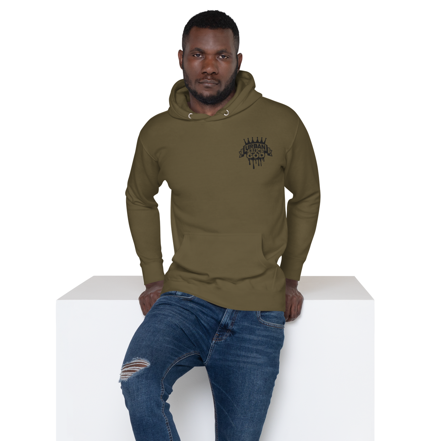 Sauce God Black Embroidered Logo Hoodie