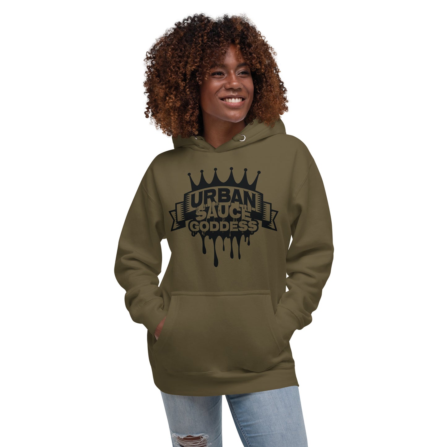 Sauce Goddess Black Logo Hoodie