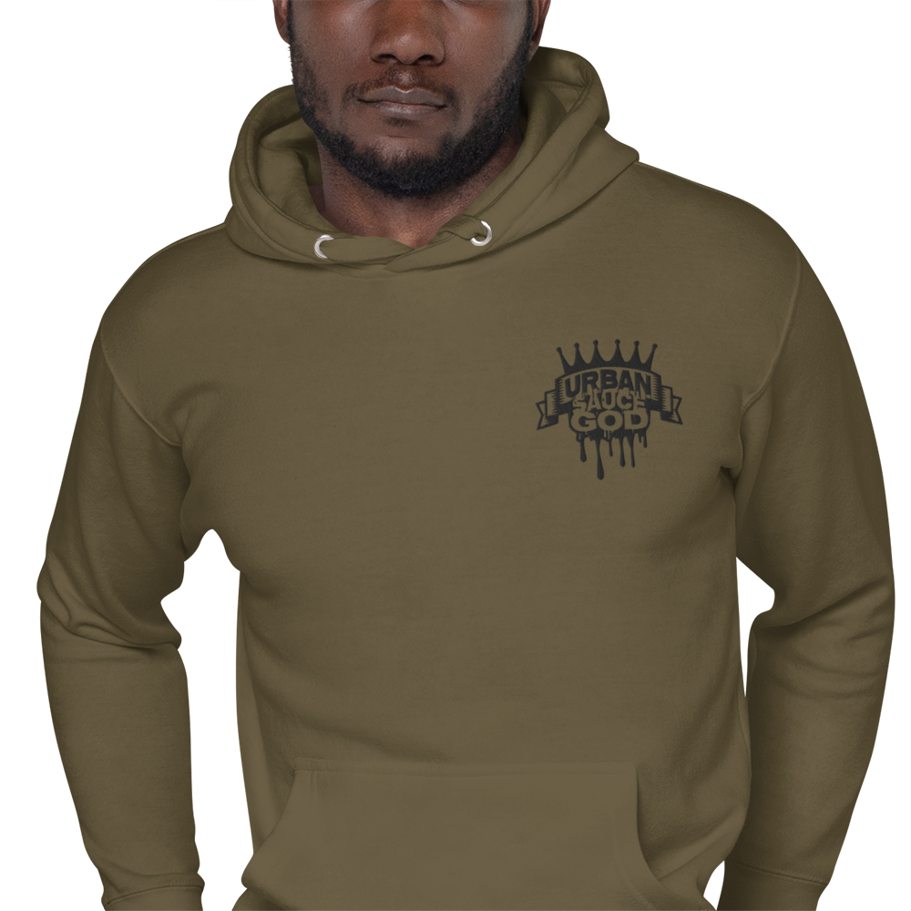 Sauce God Black Embroidered Logo Hoodie
