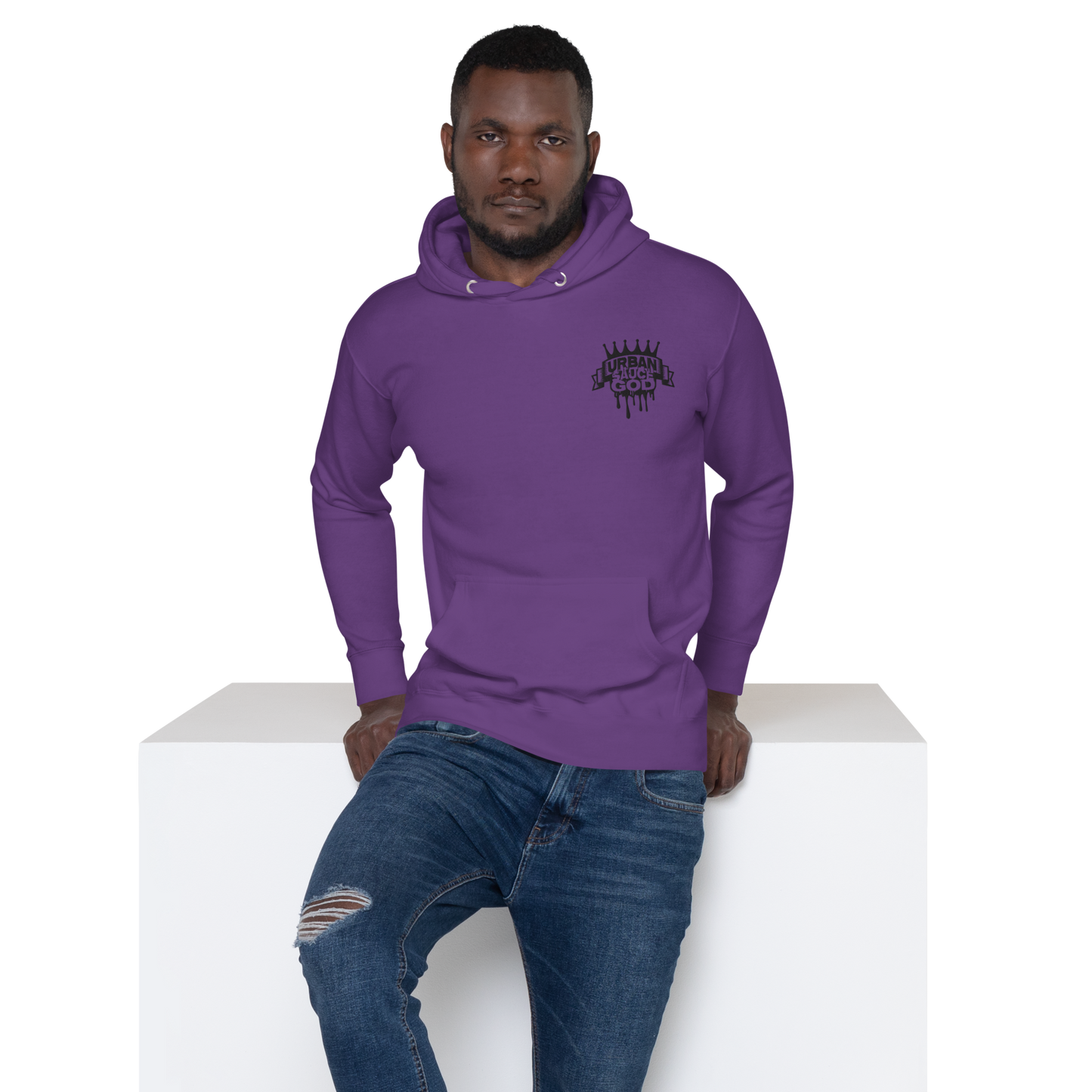 Sauce God Black Embroidered Logo Hoodie