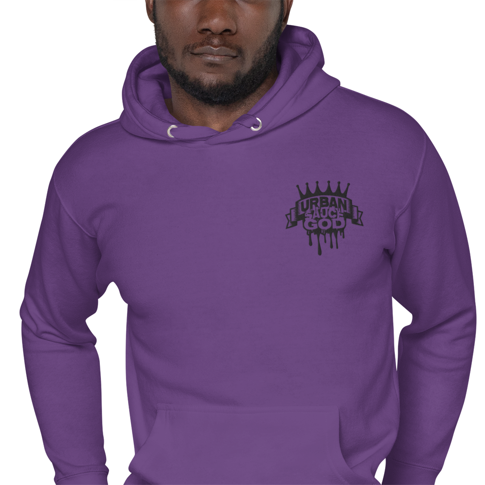 Sauce God Black Embroidered Logo Hoodie