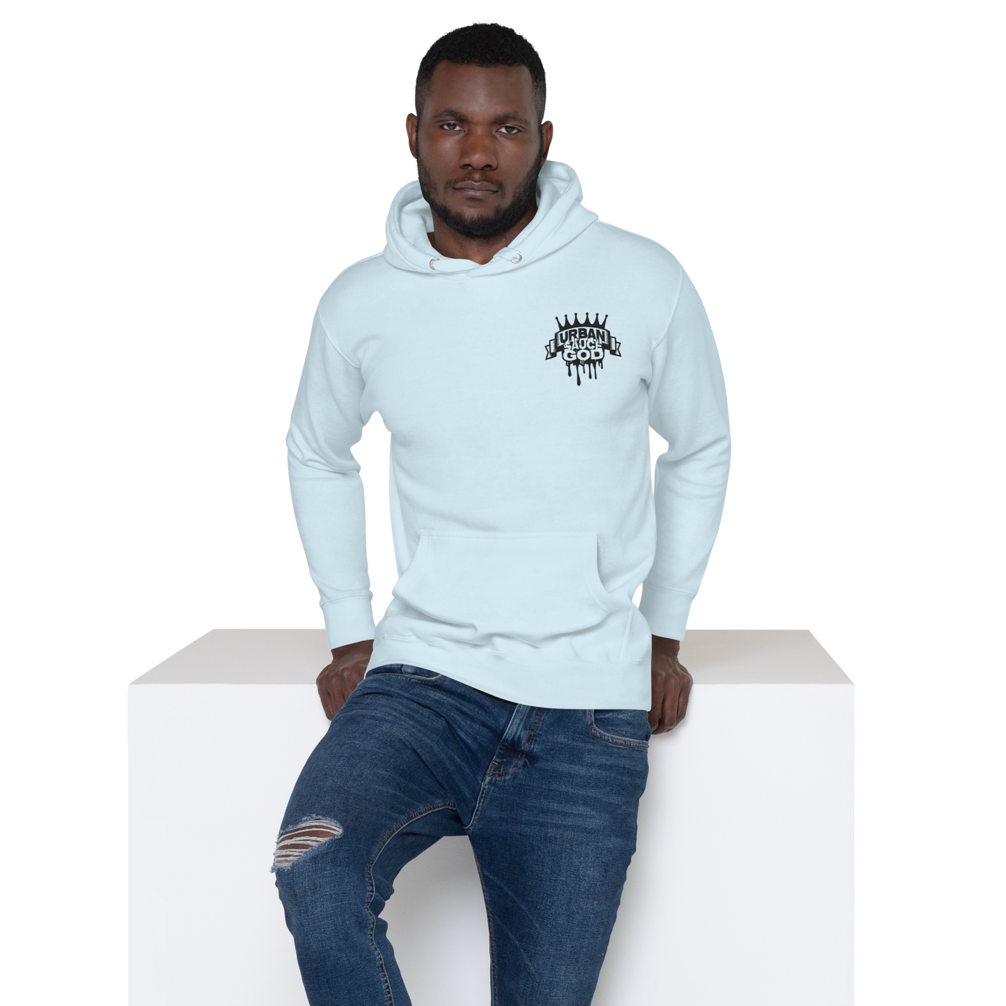 Sauce God Black Embroidered Logo Hoodie