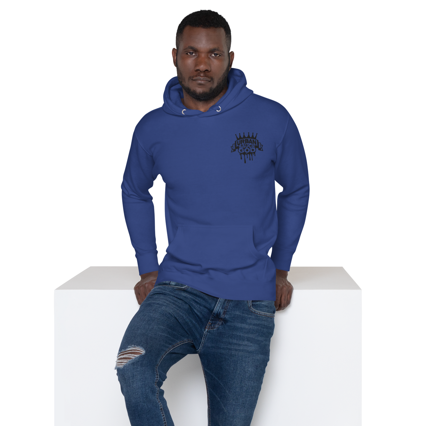 Sauce God Black Embroidered Logo Hoodie