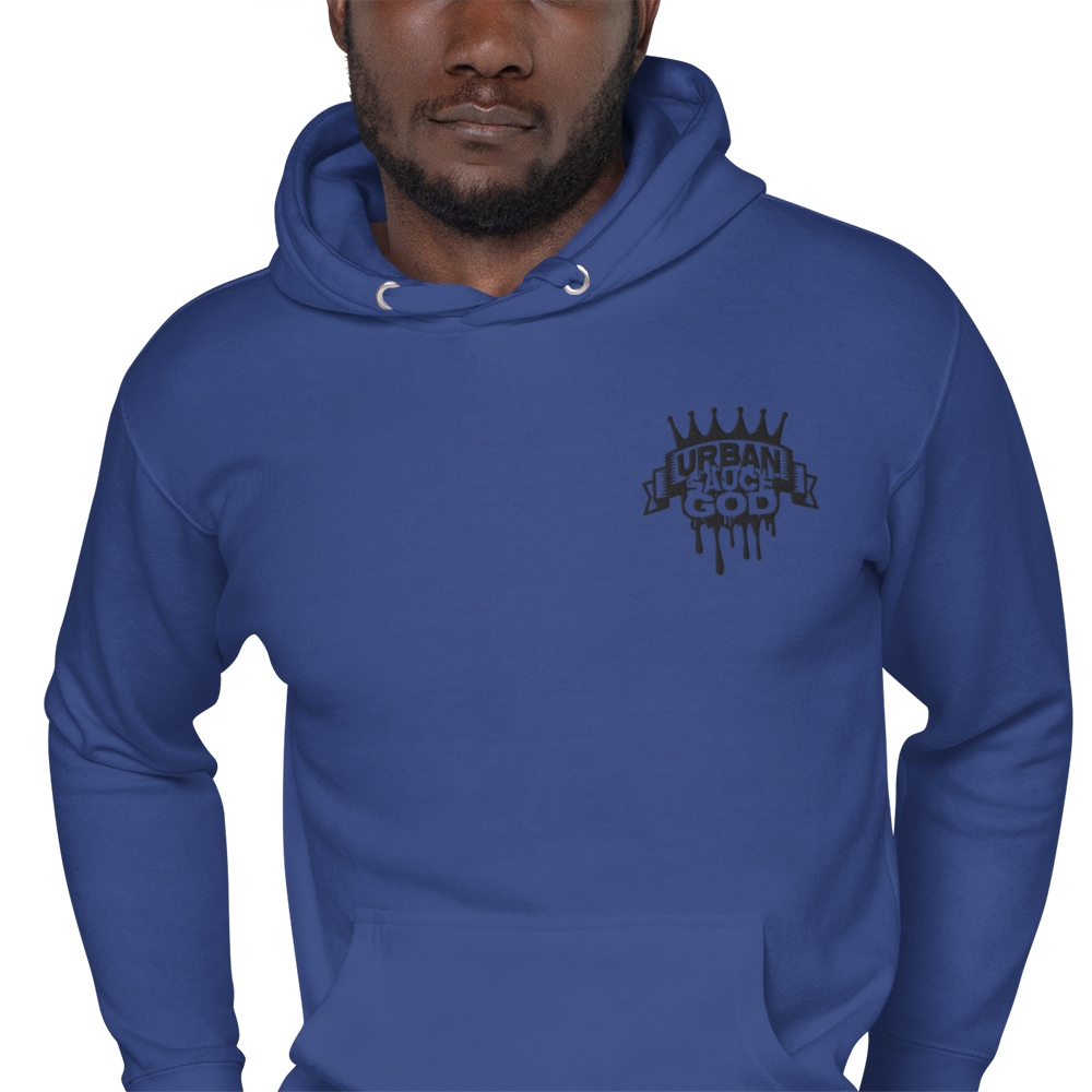 Sauce God Black Embroidered Logo Hoodie