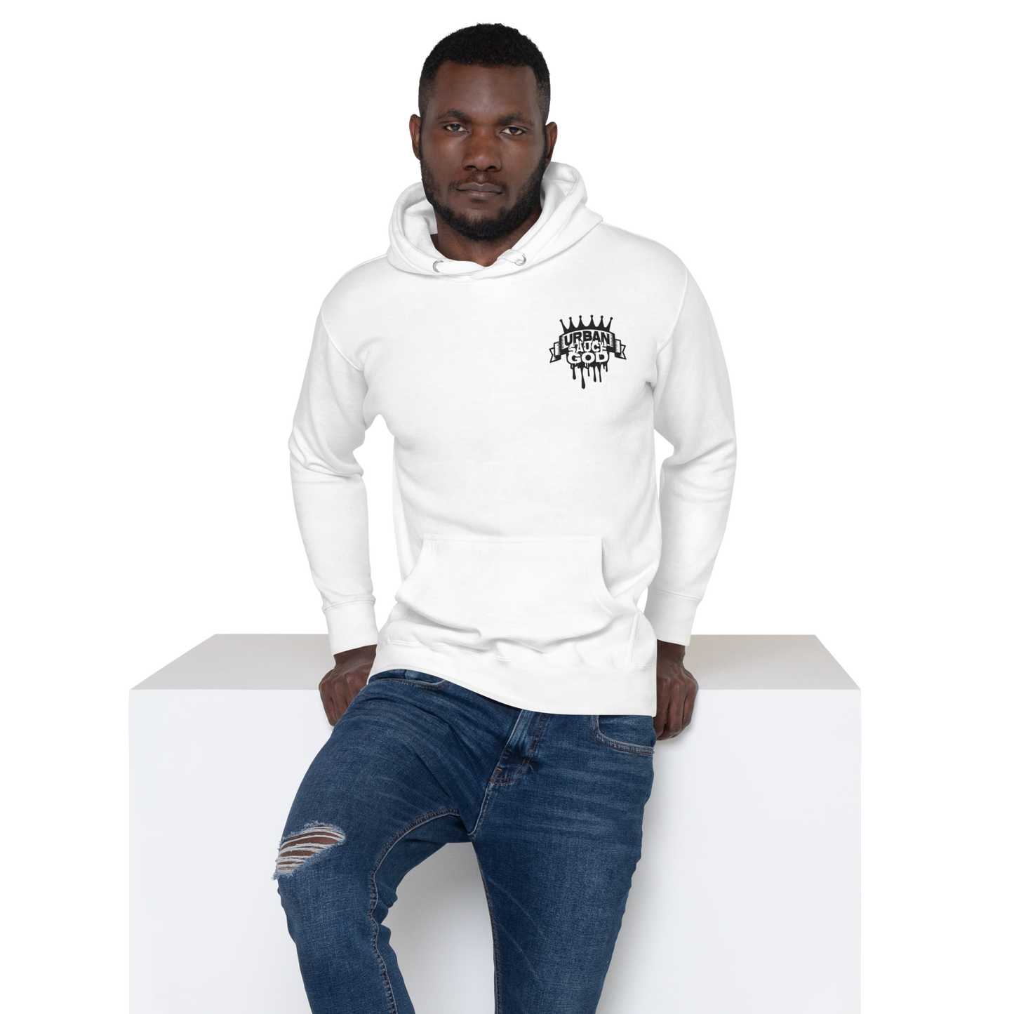 Sauce God Black Embroidered Logo Hoodie