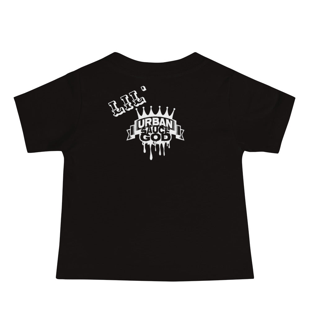 Lil Sauce God Baby Black Short Sleeve Tee-Childhood