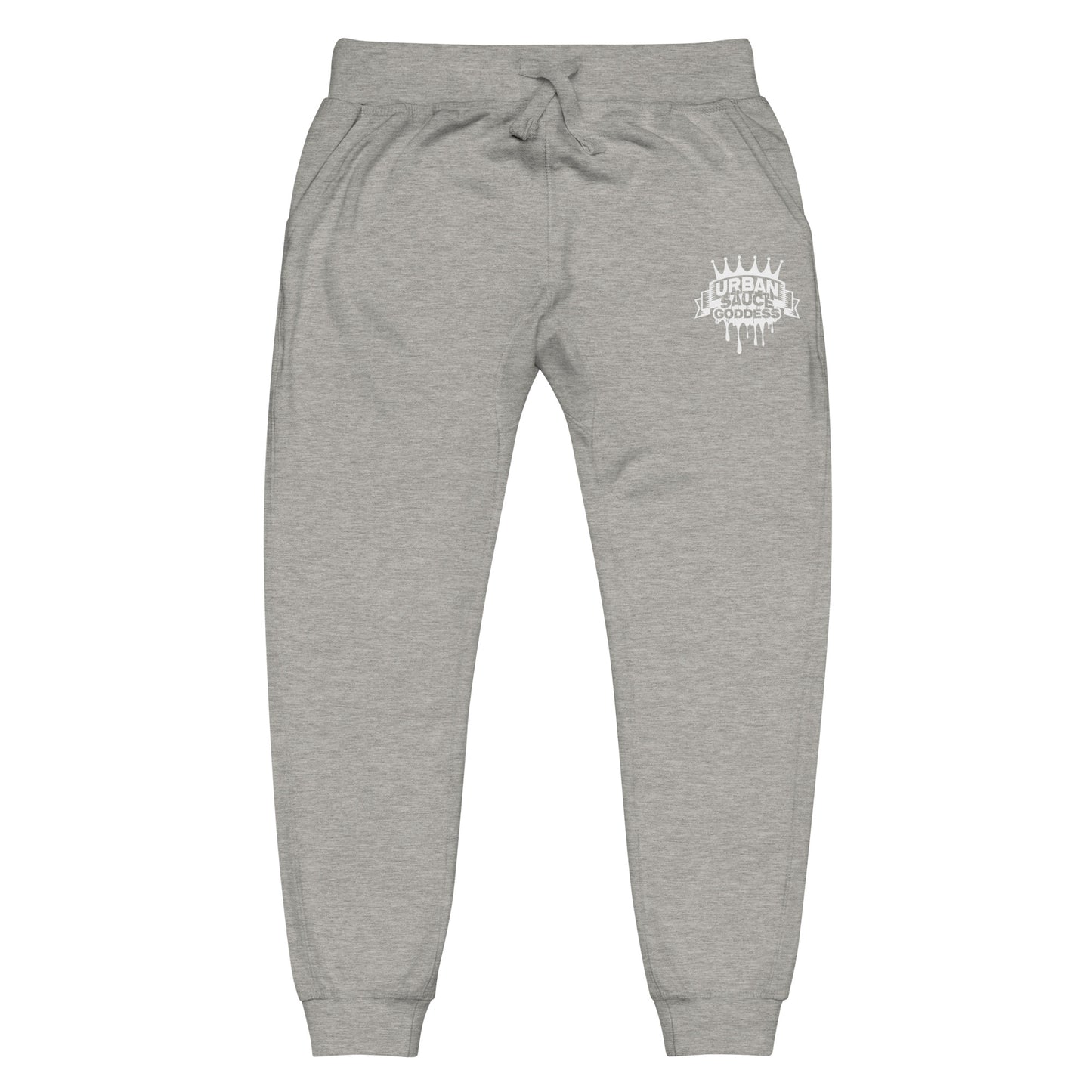 Sauce Goddess white logo fleece sweatpants