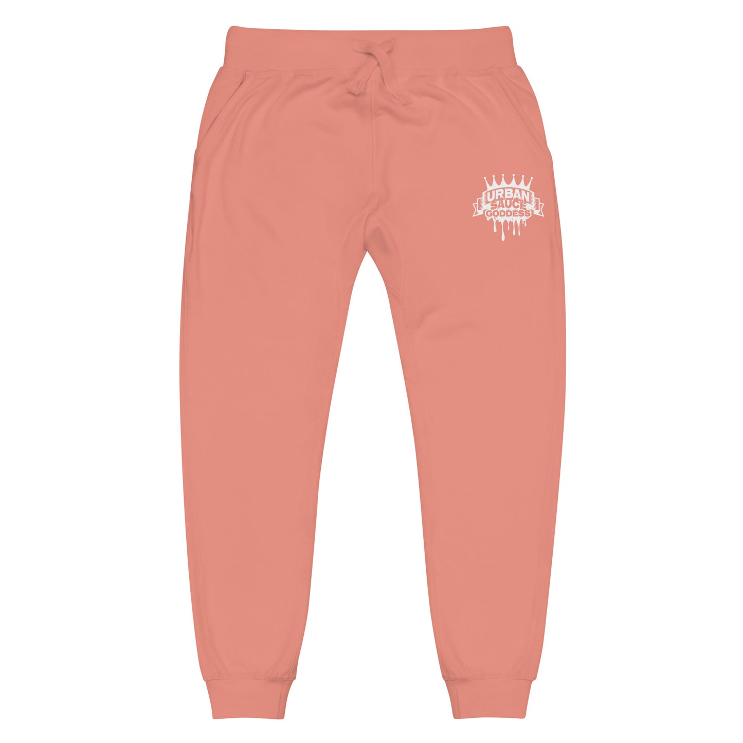 Sauce Goddess white logo fleece sweatpants