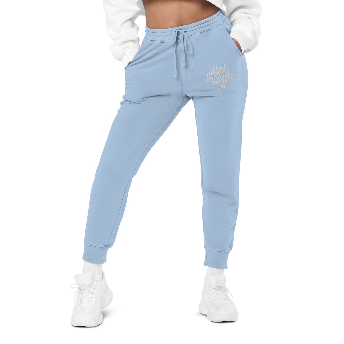 Sauce Goddess white logo pigment-dyed sweatpants