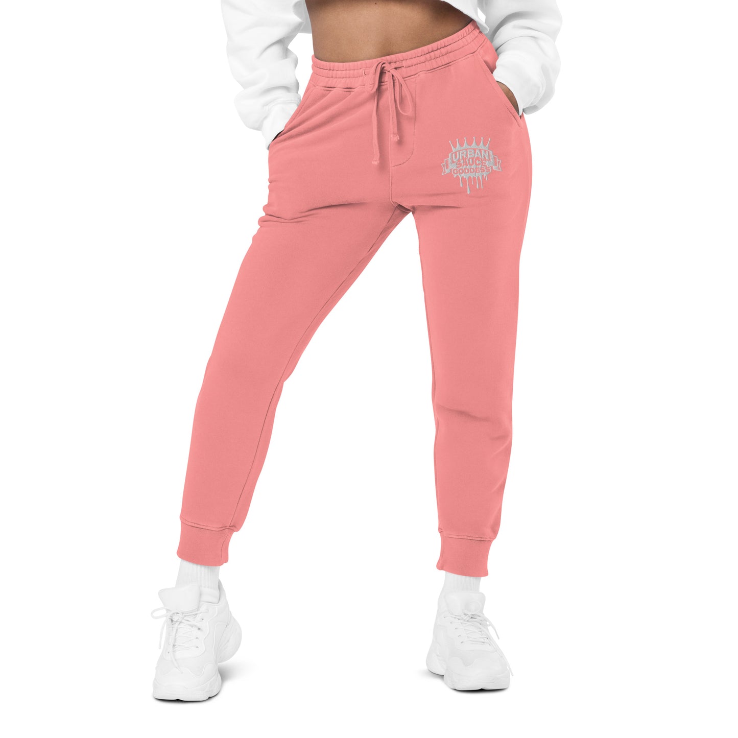 Sauce Goddess white logo pigment-dyed sweatpants