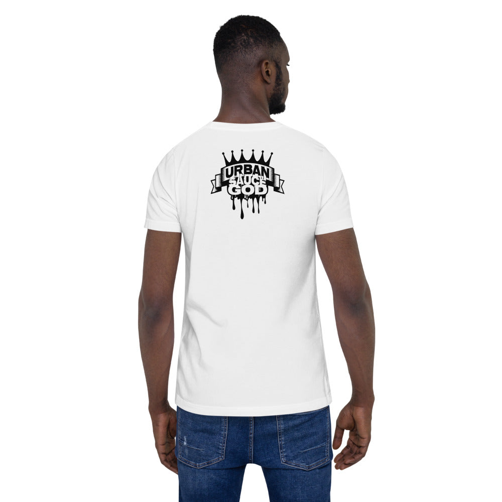 Sauce God Short-Sleeve White T-Shirt- Fatherhood